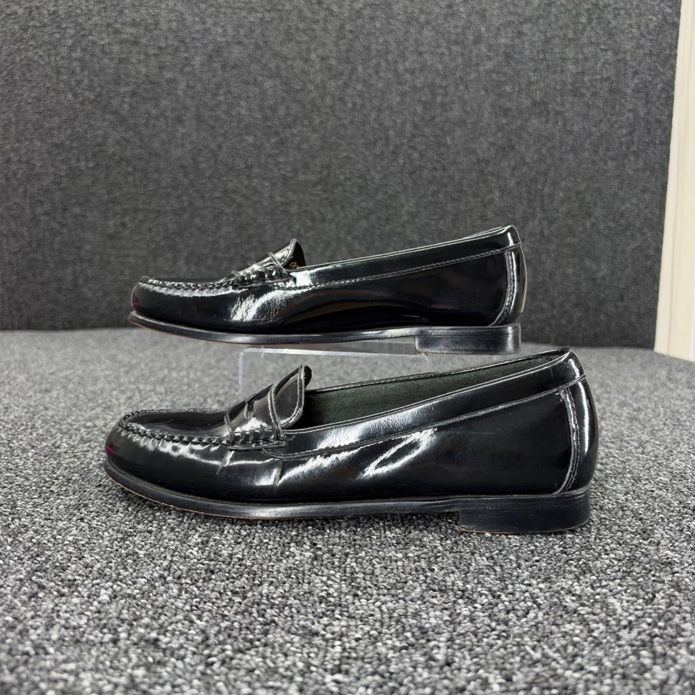 Bass Diana Weejuns Penny Loafers Patent Leather Women 8.5 Black office preppy